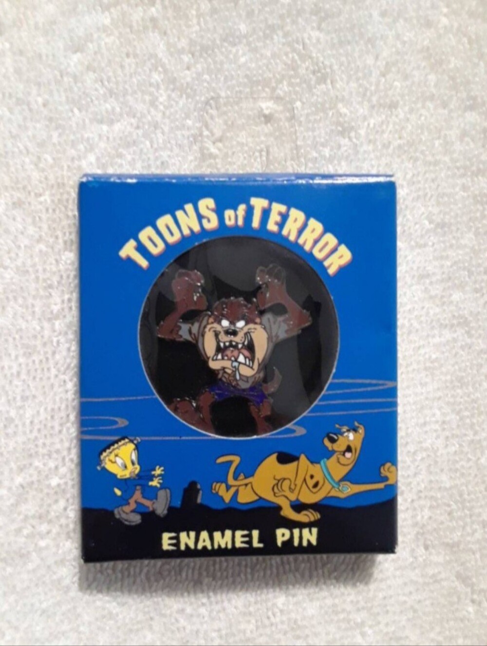 Vintage Looney tunes Halloween toons of terror Taz enamel pin